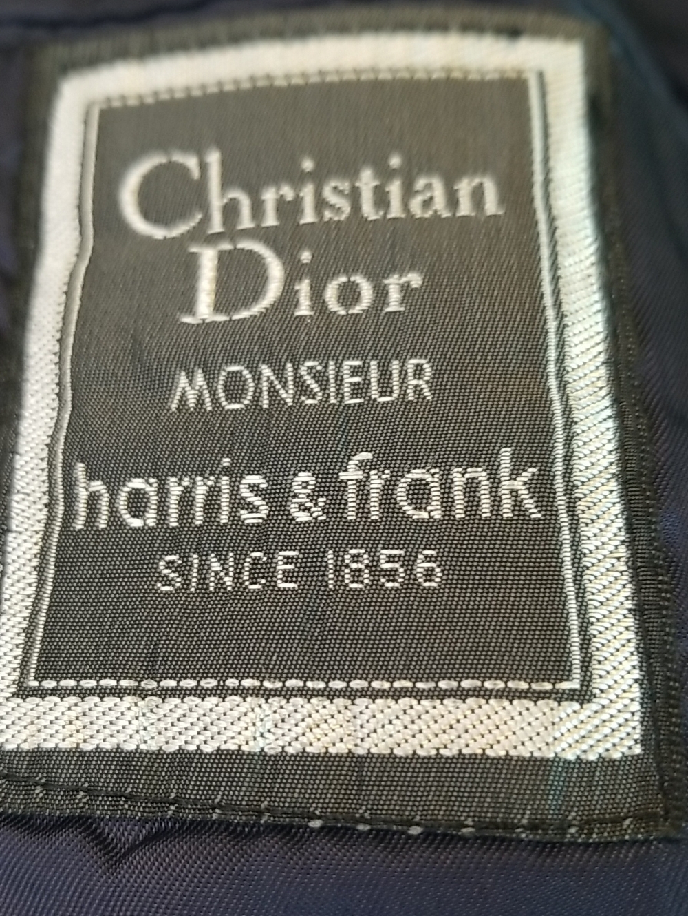 Christian Dior Monsieur Vintage Woven mens jacket size 40 navy blue EUC - Picture 4 of 5